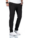 Alessandro Salvarini Herren Chino Stoffhose O-370 - Schwarz-W34-L30