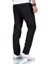 Alessandro Salvarini Herren Chino Stoffhose O-370 - Schwarz-W34-L30