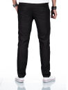 Alessandro Salvarini Herren Chino Stoffhose O-370 - Schwarz-W34-L30