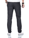 Alessandro Salvarini Herren Chino Stoffhose O-370 - Anthrazit-W29-L30