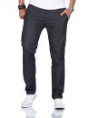 Alessandro Salvarini Herren Chino Stoffhose O-370 - Anthrazit-W30-L34
