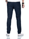 Alessandro Salvarini Herren Chino Stoffhose O-370 - Blau-W38-L34