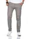 Alessandro Salvarini Herren Chino Stoffhose O-370 - Grau-W30-L34