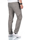 Alessandro Salvarini Herren Chino Stoffhose O-370 - Grau-W30-L34