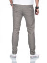 Alessandro Salvarini Herren Chino Stoffhose O-370 - Grau-W30-L34