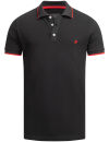 Alessandro Salvarini Herren Polo Shirts O-316 - Schwarz