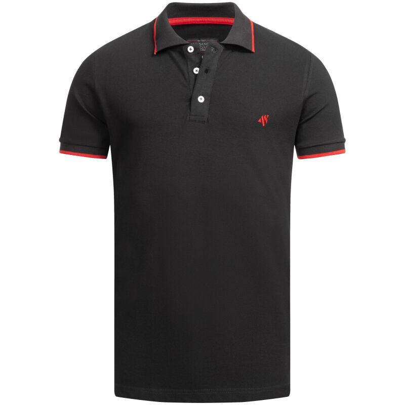 Alessandro Salvarini Herren Polo Shirts O-316 - Schwarz-Gr.XL