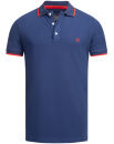 Alessandro Salvarini Herren Polo Shirts O-316 - Petrolblau