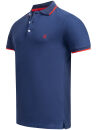 Alessandro Salvarini Herren Polo Shirts O-316 - Petrolblau