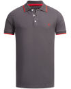 Alessandro Salvarini Herren Polo Shirts O-316 - Dunkelgrau