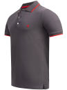 Alessandro Salvarini Herren Polo Shirts O-316 - Dunkelgrau