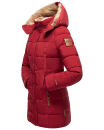 Marikoo warme Damen Winterjacke mit Kapuze Parka Kunstfell B817 Blood Red Größe XL - Gr. 42