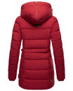 Marikoo warme Damen Winterjacke mit Kapuze Parka Kunstfell B817 Blood Red Größe XL - Gr. 42