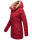 Marikoo warme Damen Winterjacke mit Kapuze Parka Kunstfell B817 Blood Red Größe XXL - Gr. 44