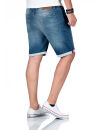 A. Salvarini Herren Jeans Shorts kurze Hose Blau O-365