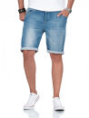 A. Salvarini Herren Jeans Shorts kurze Hose Hellblau O-366