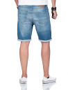 A. Salvarini Herren Jeans Shorts kurze Hose Hellblau O-366