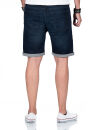 A. Salvarini Herren Jeans Shorts kurze Hose Dunkelblau O367 W29