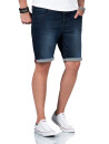 A. Salvarini Herren Jeans Shorts kurze Hose Dunkelblau O367 W33