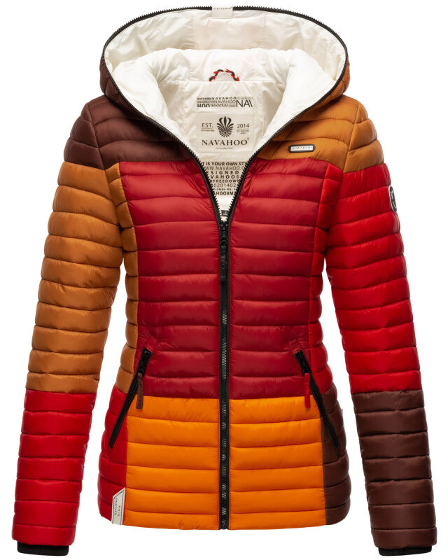 Navahoo Multikulti leichte Colour Blocking Damen Steppjacke B841 Autumn Größe XS - Gr. 34