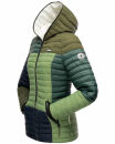 Navahoo Multikulti leichte Colour Blocking Damen Steppjacke B841 Forest Größe M - Gr. 38