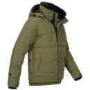 Alessandro Salvarini Herren Winterjacke mit Fellkragen O-281-Olive-Gr.S