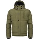 Alessandro Salvarini Herren Winterjacke mit Fellkragen O-281-Olive-Gr.M
