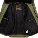 Alessandro Salvarini Herren Winterjacke mit Fellkragen O-281-Olive-Gr.L
