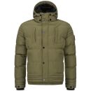 Alessandro Salvarini Herren Winterjacke mit Fellkragen O-281-Olive-Gr.3XL