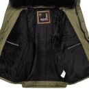 Alessandro Salvarini Herren Winterjacke mit Fellkragen O-281-Olive-Gr.3XL