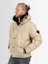 Alessandro Salvarini Herren Winterjacke mit Fellkragen O-281-Beige-Gr.S
