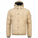 Alessandro Salvarini Herren Winterjacke mit Fellkragen O-281-Beige-Gr.S