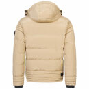 Alessandro Salvarini Herren Winterjacke mit Fellkragen O-281-Beige-Gr.L