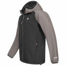 Alessandro Salvarini Herren leichte Regenjacke O-322-Schwarz-Dunkelgrau