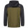 Alessandro Salvarini Herren leichte Regenjacke O-322-Olive-Schwarz