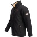 Arctic Seven Herren Fleece Jacke Winter Fleecejacke O-325-Schwarz-Gr.S