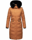Navahoo Fahmiyaa Damen lange Winterjacke Mantel gesteppt B850 Cinnamon Größe 3XL - Gr. 46