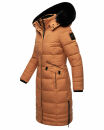 Navahoo Fahmiyaa Damen lange Winterjacke Mantel gesteppt B850 Cinnamon Größe 3XL - Gr. 46