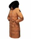 Navahoo Fahmiyaa Damen lange Winterjacke Mantel gesteppt B850 Cinnamon Größe 3XL - Gr. 46