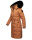 Navahoo Fahmiyaa Damen lange Winterjacke Mantel gesteppt B850 Cinnamon Größe 3XL - Gr. 46