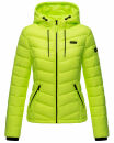 Marikoo Kuala leichte Damen Steppjacke B403 Neon Grün Größe M - Gr. 38