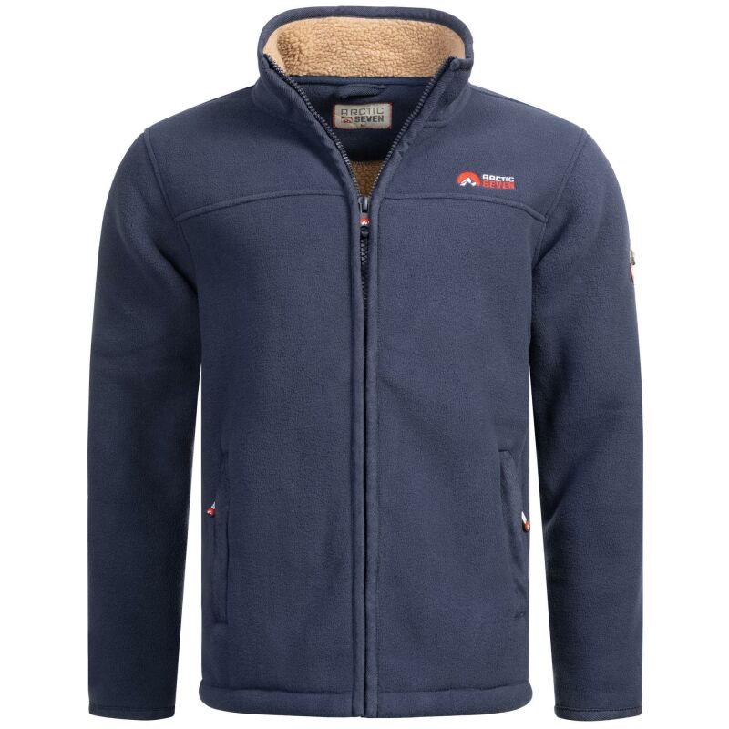 Arctic Seven Herren Fleece Jacke Winter Fleecejacke O-325-Navy