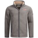 Arctic Seven Herren Fleece Jacke Winter Fleecejacke O-325-Dunkelgrau-Gr.L