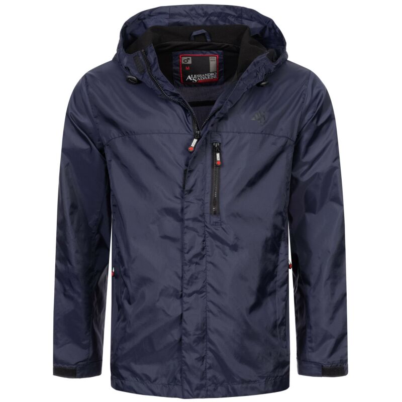 Alessandro Salvarini Herren leichte Regenjacke O-323-Navy-Gr.S