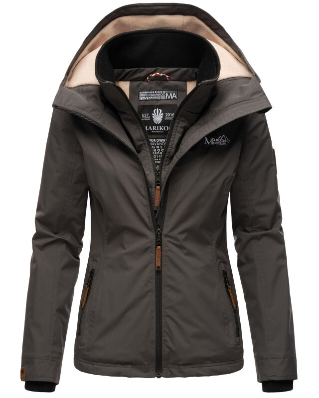 Marikoo Erdbeere Damen Übergangsjacke B659 Anthrazit Größe XS - Gr. 34