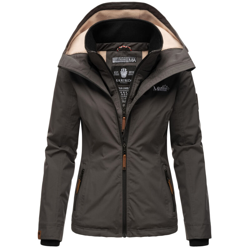 Marikoo Erdbeere Damen Übergangsjacke B659 Anthrazit Größe XXL - Gr. 44