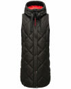 Navahoo Schnuckel Damen lange Weste B943 Schwarz Größe XS - Gr. 34