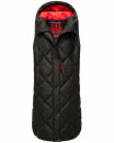 Navahoo Schnuckel Damen lange Weste B943 Schwarz Größe M - Gr. 38