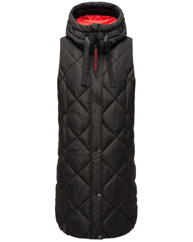 Navahoo Schnuckel Damen lange Weste B943 Schwarz Größe L - Gr. 40
