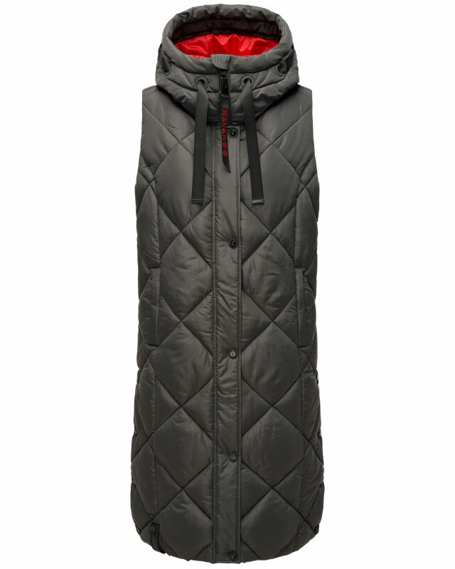 Navahoo Schnuckel Damen lange Weste B943 Anthrazit Größe XS - Gr. 34